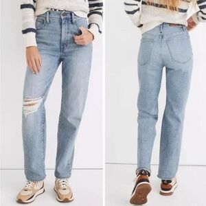 Madewell The Perfect Vintage Jean Light Wash Distressed High Rise Size 31